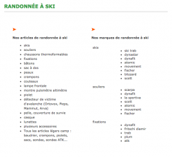 Equipement -  RANDONNÉE À SKI
